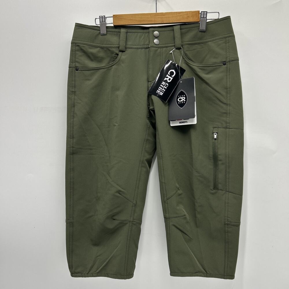 NEW Club Ride Apparel Joanie Capri - Women's Size MEDIUM OLIVE GREEN